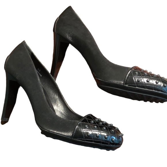 TOD'S designer Gommino Patent Cap Toe Limousine Black pump 40 - Picture 8 of 12